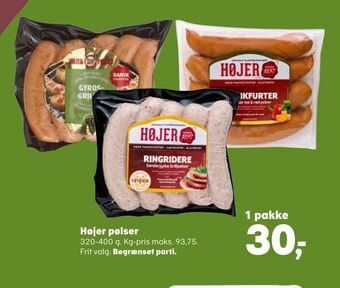 SuperBrugsen Højer pølser tilbud