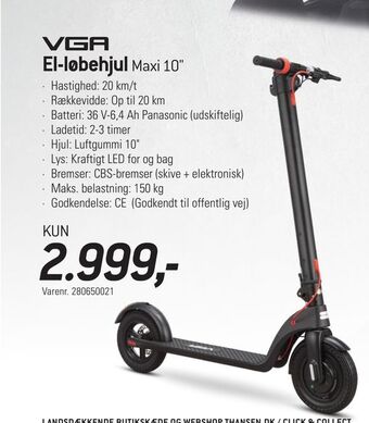 Thansen El-løbehjul tilbud