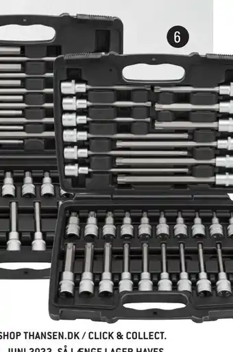 Thansen 6/ torx bit sæt 1/2" tilbud