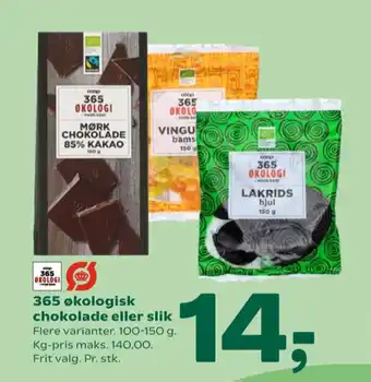 Coop 365 Coop 365 chokoladeplade mørk 85% tilbud