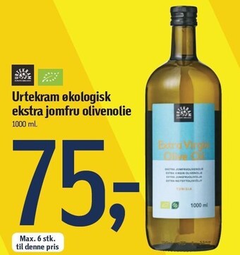 Føtex Urtekram økologisk ekstra jomfru olivenolie tilbud