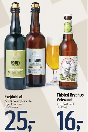 Føtex Frejdahl øl el. Thisted Bryghus Veteranøl tilbud