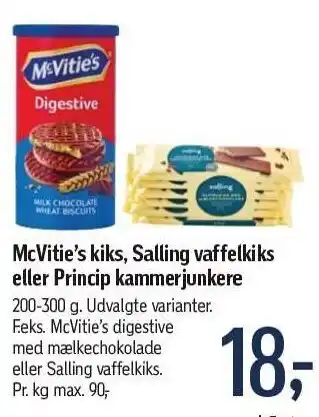 Føtex McVitie's kiks, Salling vaffelkiks el. Princip kammerjunkere tilbud
