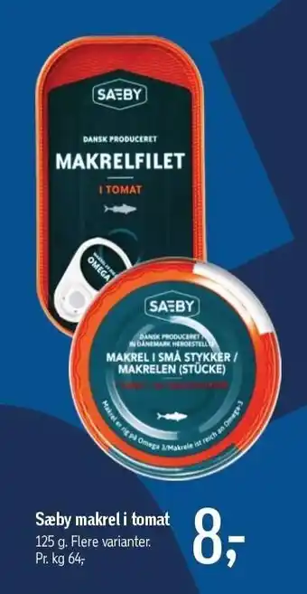 Føtex Sæby makrel i tomat tilbud