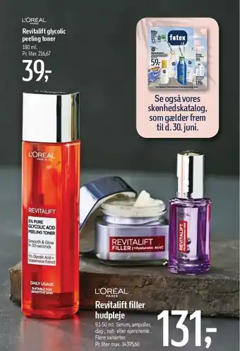 Føtex Revitalift glycolic peeling toner tilbud