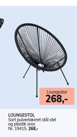 Daells Bolighus Loungestol tilbud