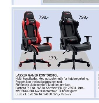 Daells Bolighus Lækker gamer kontorstol tilbud