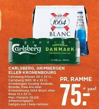 MENY Carlsberg, Grimbergen el. Kronenbourg tilbud