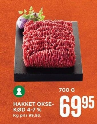 MENY Hakket oksekød 4-7% tilbud