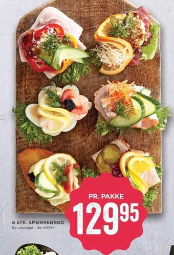 MENY 6 stk. smørrebrød tilbud