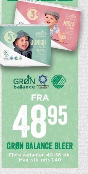 MENY Grøn balance bleer tilbud