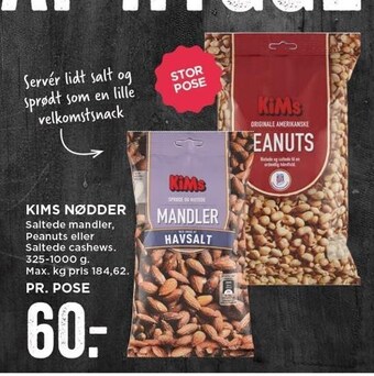 MENY Kims nødder tilbud