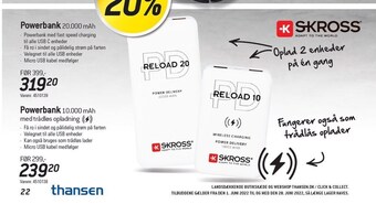 Thansen Powerbanks tilbud