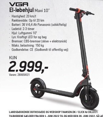 Thansen El-løbehjul tilbud