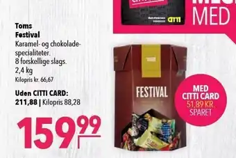 Citti Toms Festival - tilbud med Citti Card tilbud