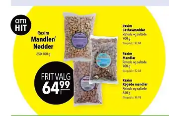 Citti Mandler/nødder tilbud