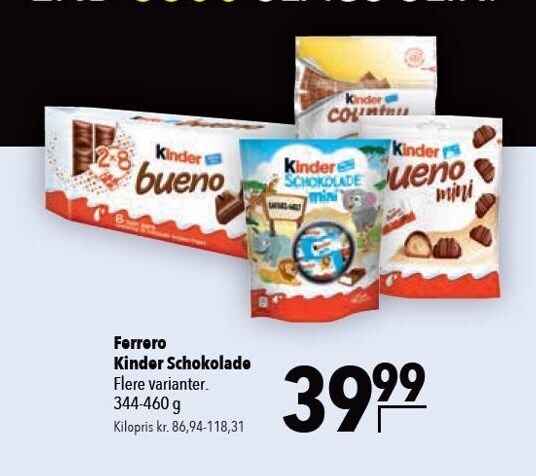 Citti Ferrero kinder schokolade tilbud