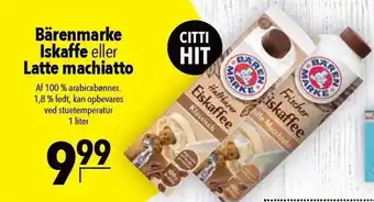 Citti Bärenmarke iskaffe el. latte machiatto tilbud