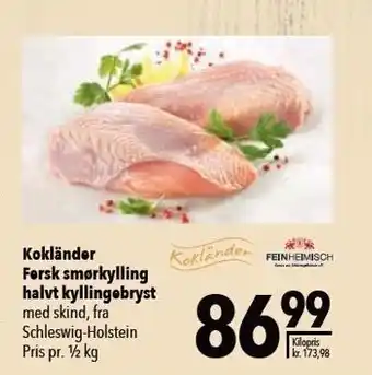 Citti Fersk smørkylling halvt kyllingebryst pr ½ kg tilbud