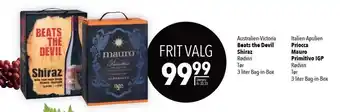 Citti Beats the Devil Shiraz el. Priocca Mauro Primitivo IGP tilbud