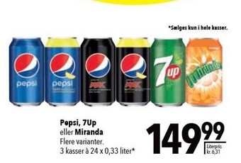 Pepsi, 7Up eller miranda