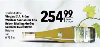 Vingård S.A. Prüm Reben Riesling