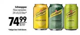Schweppes - Flere varianter