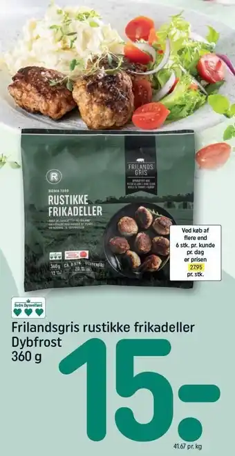 REMA 1000 Frilandsgris rustikke frikadeller dybfrost tilbud