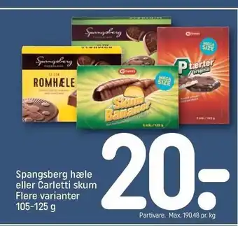 REMA 1000 Spangsberg hæle el. Carletti skum - Flere varianter tilbud