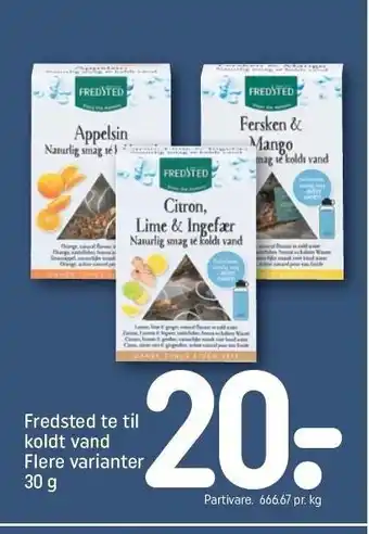 REMA 1000 Fredsted te til koldt vand tilbud
