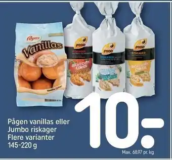 REMA 1000 Pågen vanillas el. Jumbo riskager - Flere varianter tilbud