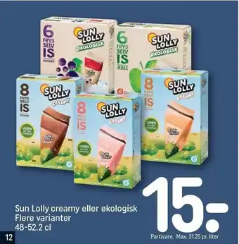 REMA 1000 Sun Lolly creamy el. øko tilbud