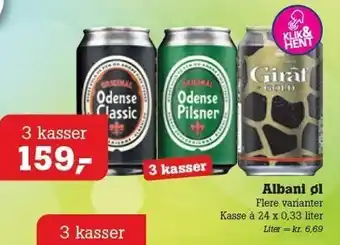 Poetzsch Padborg Albani øl 3 kasser tilbud