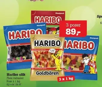 Poetzsch Padborg Haribo slik 3 poser tilbud
