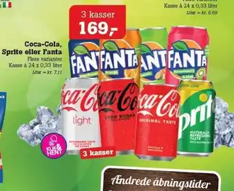 Poetzsch Padborg Coca-Cola, Sprite el. Fanta 3 kasser tilbud