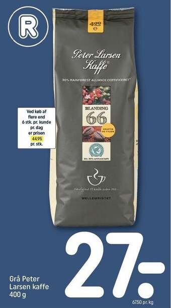 REMA 1000 Grå peter larsen kaffe tilbud