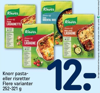 REMA 1000 Knorr pasta- el. risretter tilbud