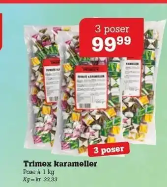 Poetzsch Padborg Trimex karameller 3 poser tilbud