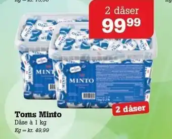Poetzsch Padborg Toms Minto 2 dåser tilbud