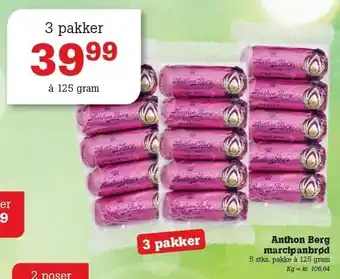 Poetzsch Padborg Anthon Berg marcipanbrød 3 pakker tilbud