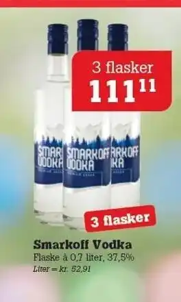 Poetzsch Padborg Smarkoff Vodka - 3 fl. tilbud