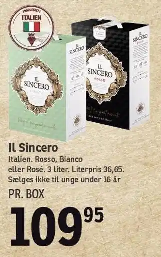 SPAR Il Sincero pr. box tilbud