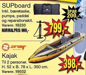 Harald Nyborg SUPboard el. Kajak tilbud