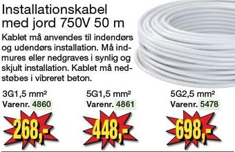 Harald Nyborg Installationskabel tilbud