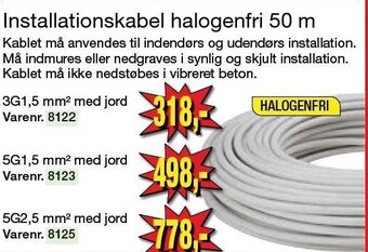 Harald Nyborg Installationskabel tilbud