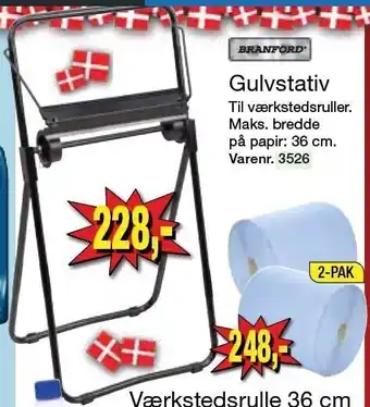 Gulvstativ el. værkstedsrulle