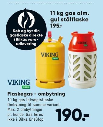 Bilka Flaskegas - ombytning tilbud