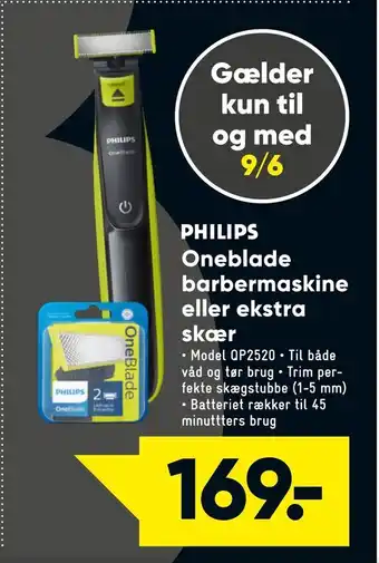 Bilka Oneblade barbermaskine eller ekstra skær tilbud