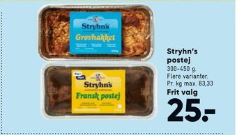 Bilka Stryhn's postej tilbud