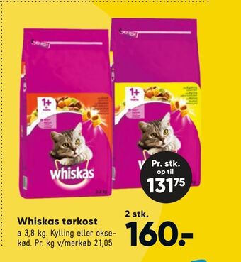 Bilka Whiskas tørkost tilbud